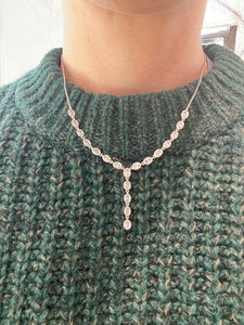Oval Diamond Y Necklace 2