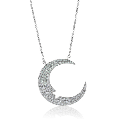 Diamond Crescent Moon Necklace