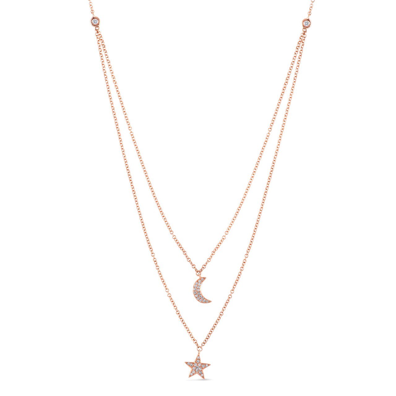 Moon and Star Necklace