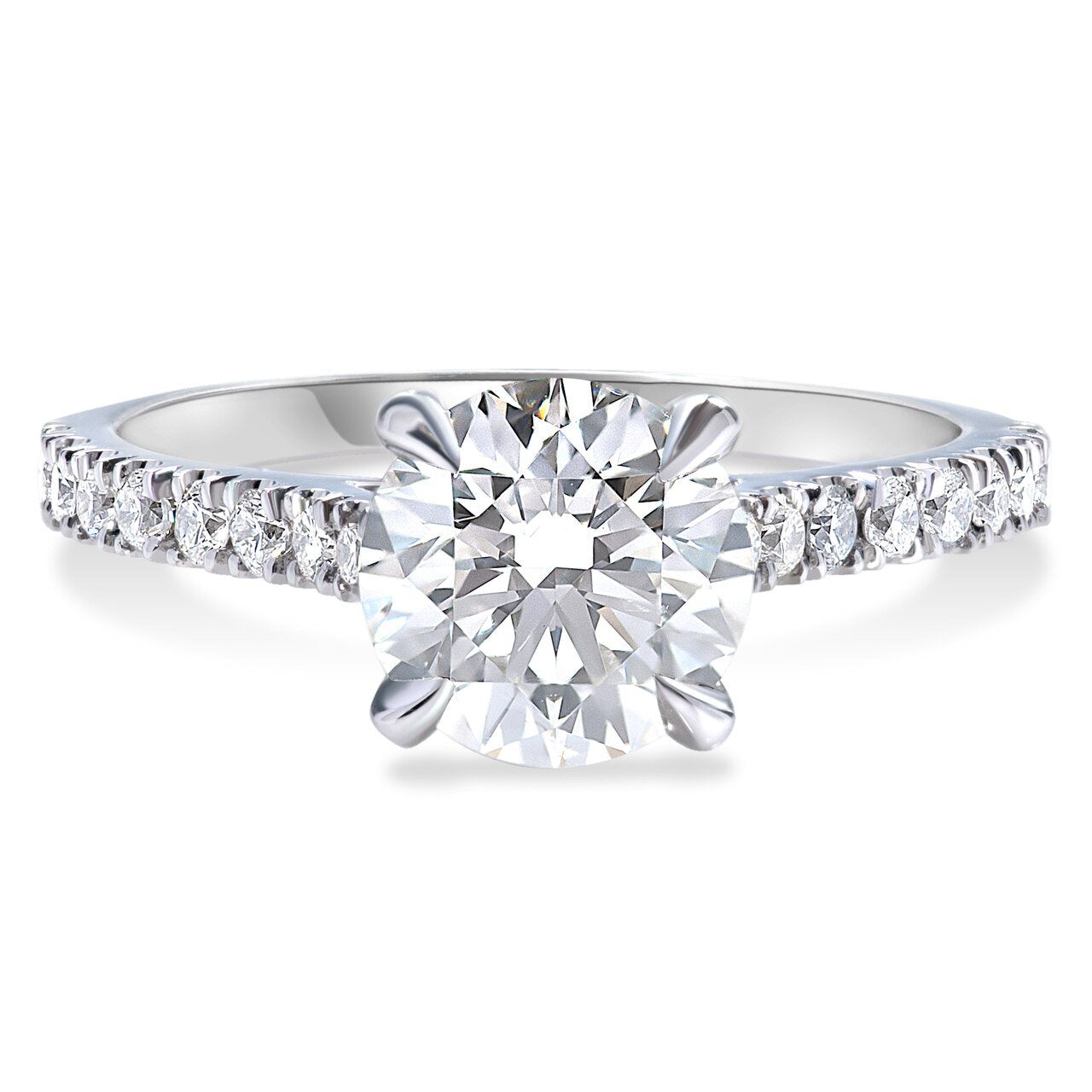 Diamond Cathedral Set Engagement Ring