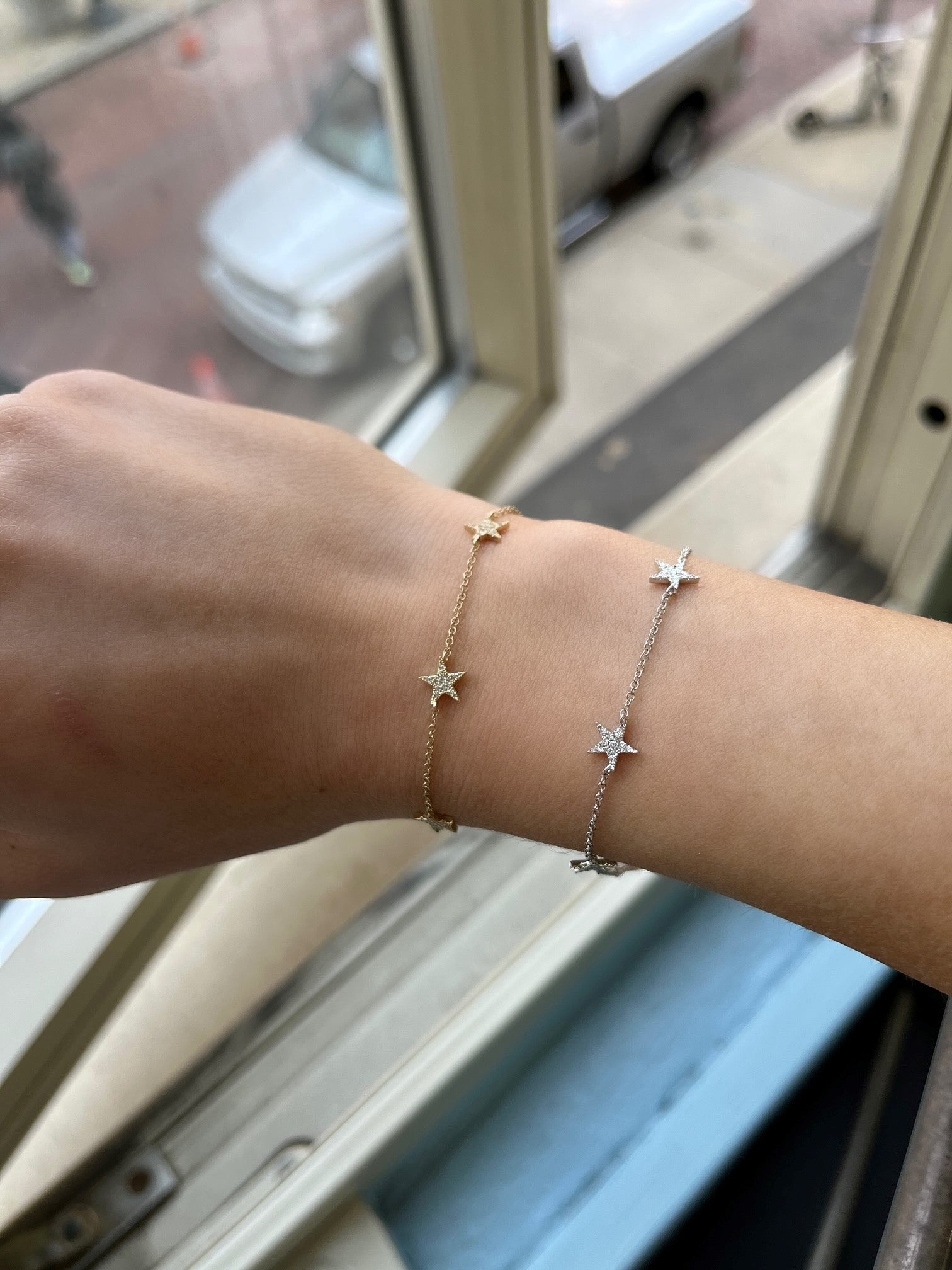 Dainty 14K Yellow Gold Star of David and Chai Chain Bracelet with Eilat  Stone, Jewish Jewelry | Judaica Web Store