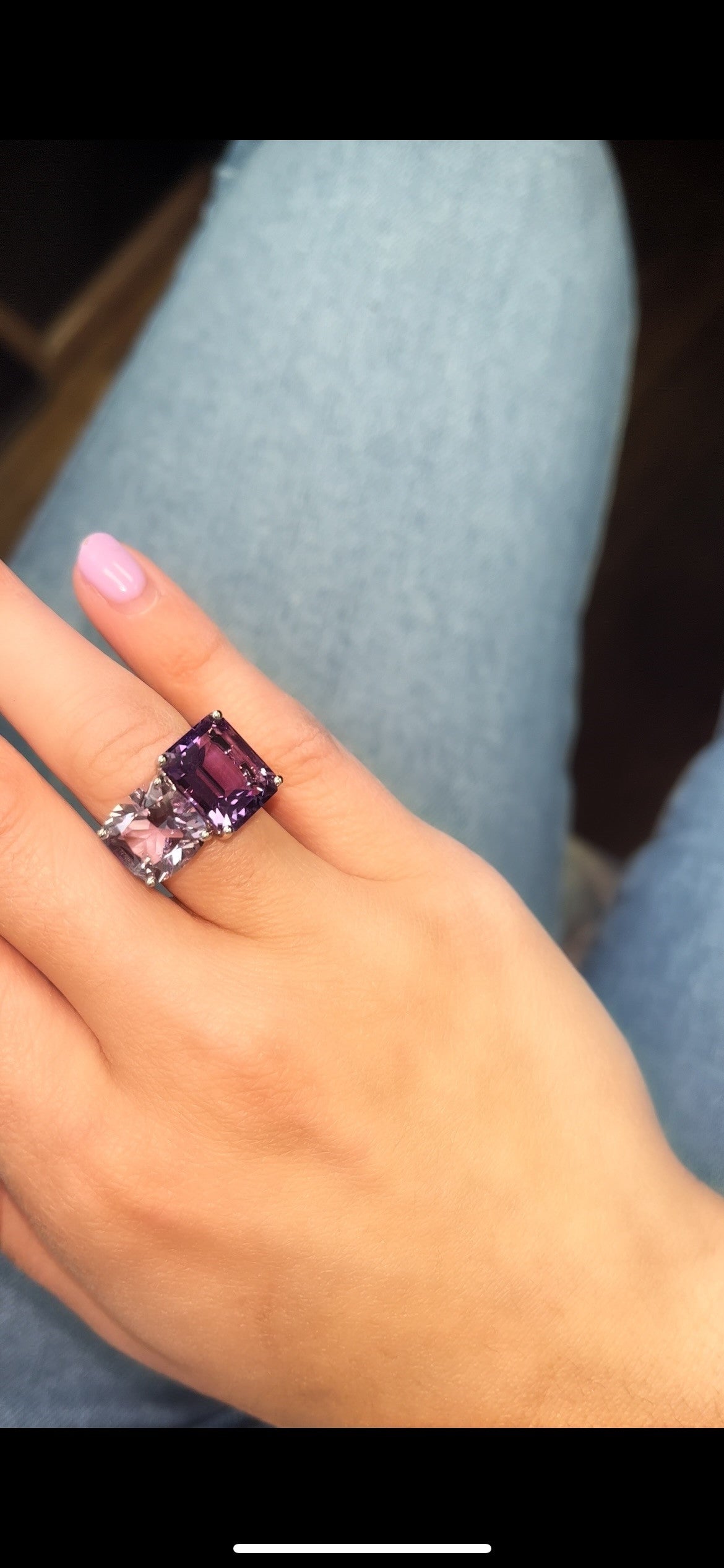 Amethyst Toi Et Moi Ring 8